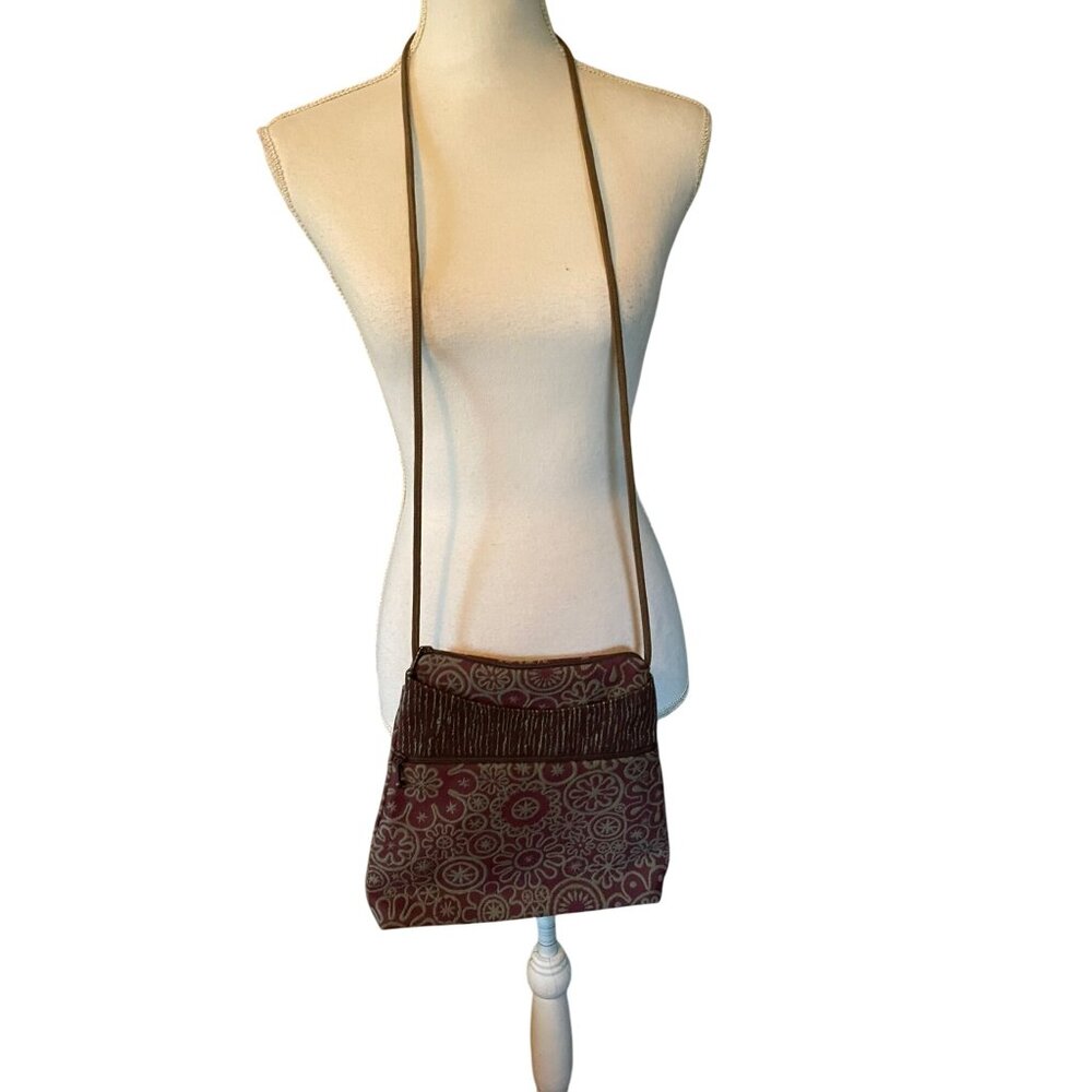 Maruca Sparrow Crossbody Bag Used Burgundy Green - Picture 3 of 16